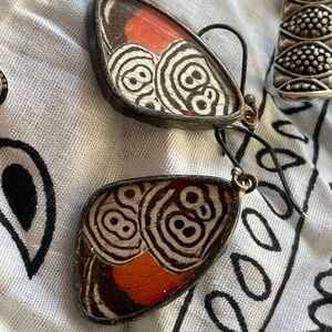 VINTAGE CRAMER 88 Butterfly Wing earrings - 925 stamped - 80’s vintage